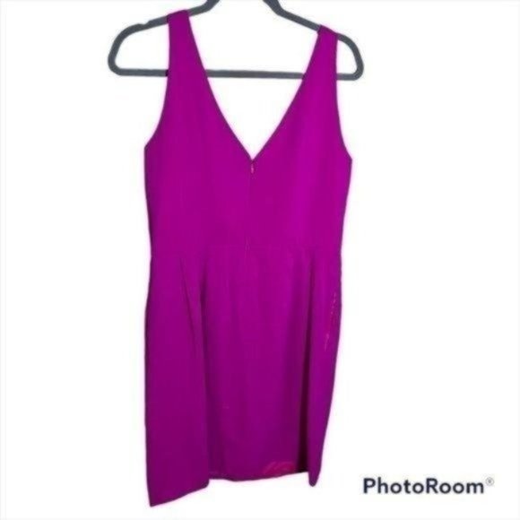 Anthropologie Jill Stuart Dress Size 12 Silk Blend Bow Sleeeveless Pink - Picture 2 of 8